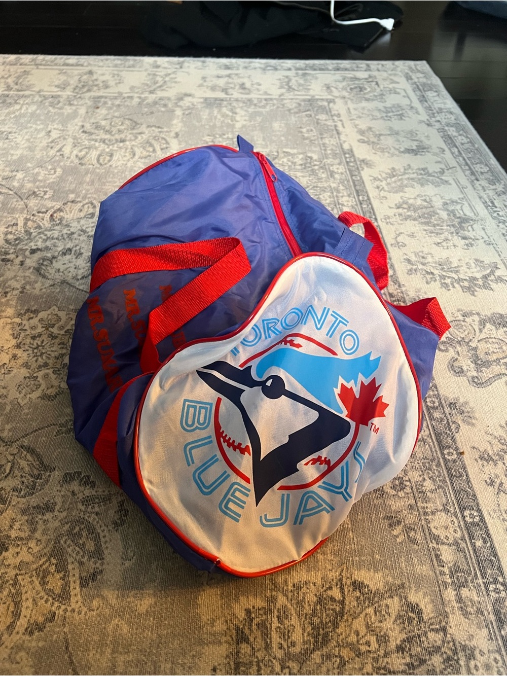 Vintage Toronto Blue Jays promotional duffle bag
